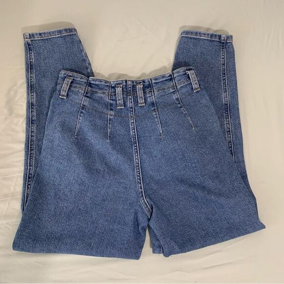 Lee Baggy Jeans Pleated Waist Tapered Leg Sz 28 80's 90's - Picture 9 of 12